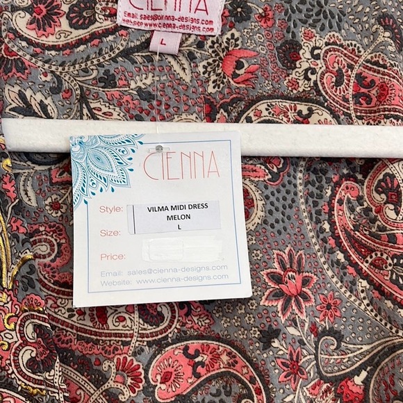 NWT Cienna Vilma Short Wrap Dress - Melon Size Large - Picture 7 of 9